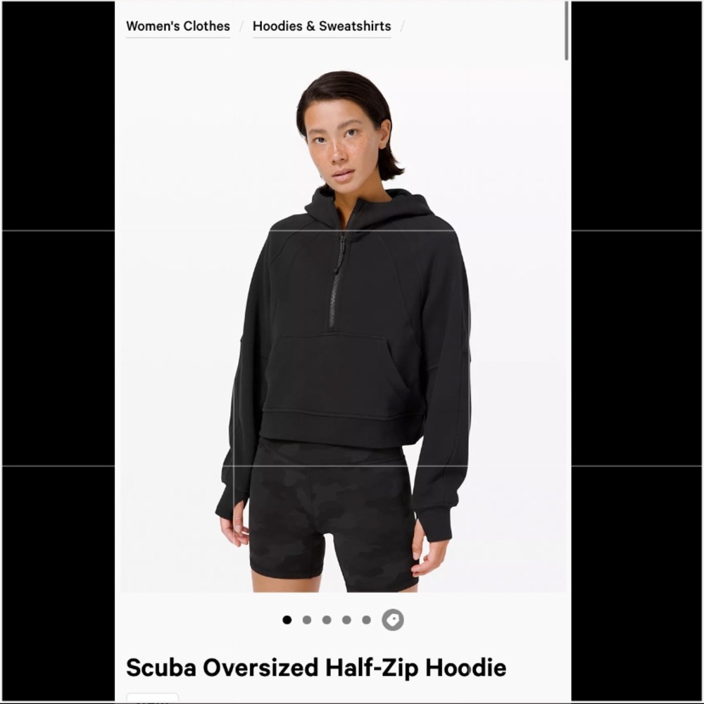 LuluLemon Scuba Oversized 1/2 Zip Cropped Hoodie
